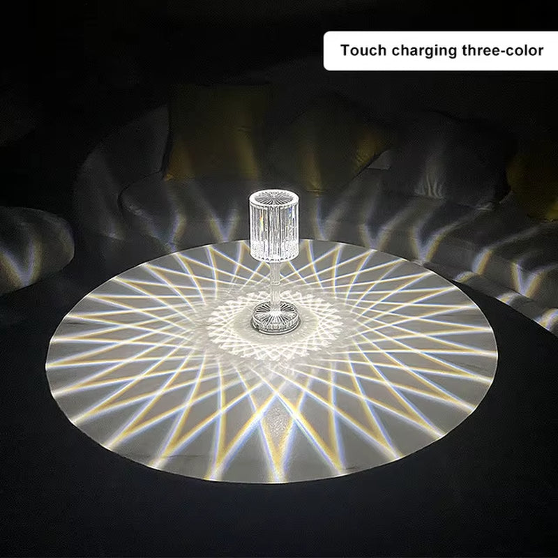 Crystal Table Lamp Touch Remote Control Night Lamp Rechargeable Bedside Lamp Night Lights Acrylic Home Decor Lighti Decoration