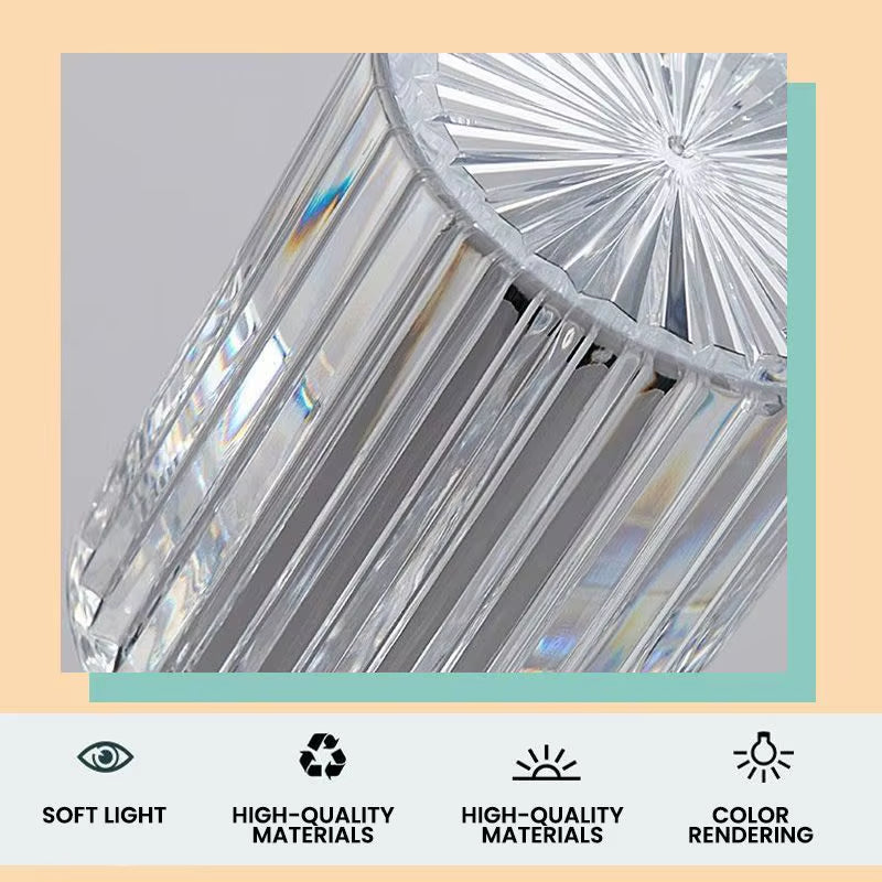Crystal Table Lamp Touch Remote Control Night Lamp Rechargeable Bedside Lamp Night Lights Acrylic Home Decor Lighti Decoration