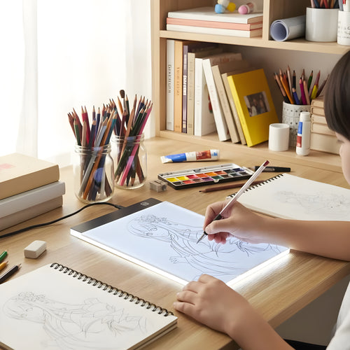 LED Drawing Pad - 3 Level Dimmable Light Board for Kids