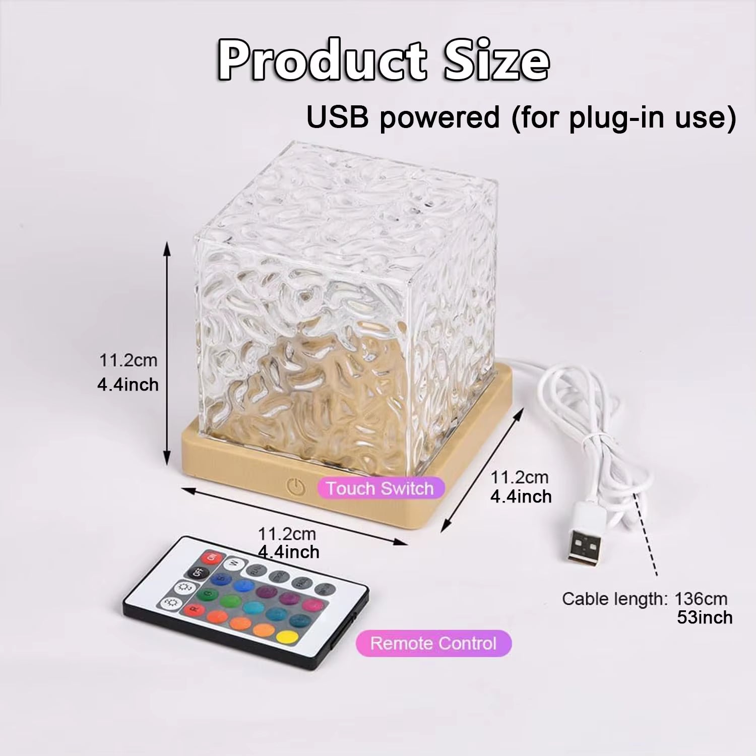 LED Water Ripples Lamp Galaxy Projector Night Light with Remote Control USB Powered a Mood Light Perfect for Home Room Decor